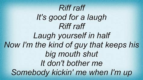 riff raff lyrics.